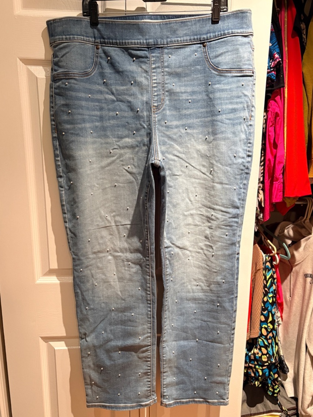 BOGO Lane Bryant Light Blue Pearl-Studded Jeans